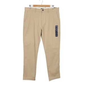 J.Crew Factory Men's Athletic Slim Fit Chino Pant Khaki Size 34x30 NWT